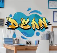 Graffiti naam splash stedelijke sticker