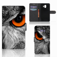 Samsung Galaxy J4 2018 Telefoonhoesje met Pasjes Uil
