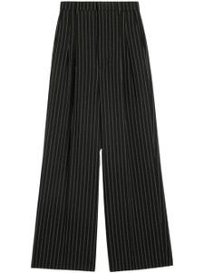 AMI Paris pantalon ample à fines rayures - Noir