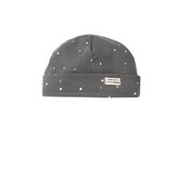 Little Indians baby muts met stippenprint grijs/wit