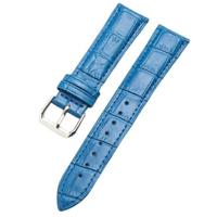 By Qubix - Compatible met Garmin Venu/Sq / Sq2 / 2 plus - Crocodile leren bandje - Blauw - Compatible Garmin bandje - Bandbreedte: 20mm