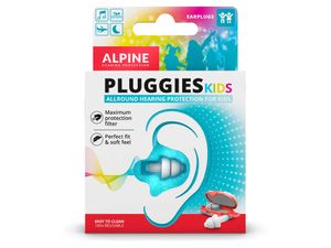 Alpine Pluggies Kids Herbruikbare oordop Blauw, Wit 2 stuk(s)