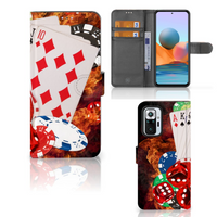 Xiaomi Redmi Note 10 Pro Wallet Case met Pasjes Casino - thumbnail