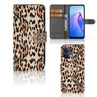 OPPO Reno8 Telefoonhoesje met Pasjes Leopard