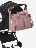 Luiertas met meerdere zakken van honingraatkatoen Family blush