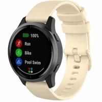 By Qubix - Compatible met Garmin Vivomove 3 / HR/Luxe/Sport/Style/Trend - Sportband met motief - Beige - Compatible Garmin bandje - Bandbreedte: 20mm