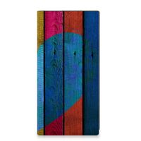 Samsung Galaxy S23 Ultra Book Wallet Case Wood Heart - Cadeau voor je Vriend - thumbnail