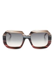 MISSONI EYEWEAR lunettes de soleil carrées à effet écaille de tortue - Marron