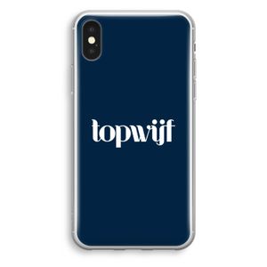 Topwijf Navy: iPhone XS Transparant Hoesje