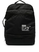 Ea7 Emporio Armani sac à dos à logo imprimé - Noir - thumbnail