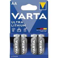 VARTA Lithium AA Mignon LR6 batterijen (verpakking met 4 stuks) - ideaal voor digitale camera speelgoed GPS-apparaten sport- en outdoor-toepassingen