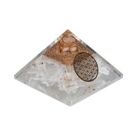 Orgoniet Piramide Seleniet Flower of Life (7 x 7 x 6 cm) - thumbnail