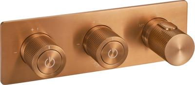 Dummy Ben Engraved Line Inbouwmengkraan Geborsteld Koper