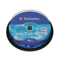 43437 Verbatim CD-R 80/700 MB, 52 x 10 stuks Extra Protection Azo - drukbare schijven