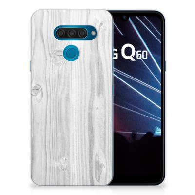 LG Q60 Bumper Hoesje White Wood