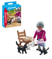 PlaymobilÂ® Special plus 71172 oma met katten - thumbnail