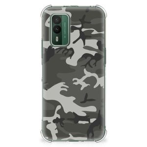 Nokia XR21 Doorzichtige Silicone Hoesje Army Light