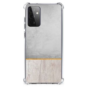 Samsung Galaxy A72 4G/5G Stevig Telefoonhoesje Wood Concrete