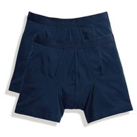 Fruit of the Loom classic boxer heren ondergoed katoen donker blauw 6-pack Maat L - thumbnail