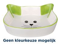 TRIXIE VOERBAK / WATERBAK KATTENHOOFD MET GEZICHT KERAMIEK ASSORTI 15X10 CM 200 ML 4 ST - thumbnail