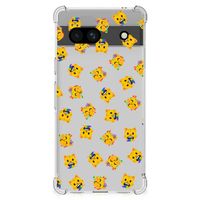 Doorzichtige Silicone Hoesje voor Google Pixel 7A Katten Emojis