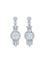 KWIAT boucles d'oreilles Splendor en or blanc 18ct ornées de diamants - Argent