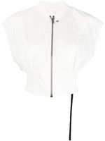 Rick Owens DRKSHDW gilet matelassé à coupe crop - Blanc - thumbnail