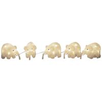 Konstsmide 6256-103 Acryl figuur Energielabel: G (A - G) Olifant Set van 5 stuks Warmwit LED Warm-wit - thumbnail