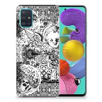 Silicone Back Case Samsung Galaxy A51 Skulls Angel