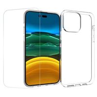 Saii 2-in-1 iPhone 14 Pro Max TPU-hoesje en schermbeschermer van gehard glas