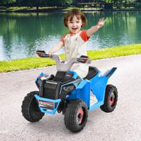 Elektrische Quad voor Kinderen 6 V met Vooruit-/Achteruitschakelaar Mini ATV Elektrische Auto voor Kinderen Vanaf 3 Jaar (Blauw)