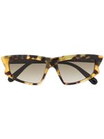 Philipp Plein lunettes de soleil à effet écaille de tortue - Marron