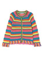 Stella McCartney Kids pull en crochet à rayures - Rose