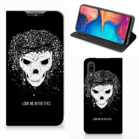 Mobiel BookCase Samsung Galaxy A30 Skull Hair