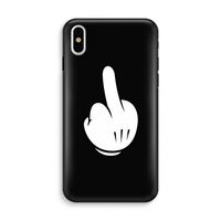 Middle finger black: iPhone XS Tough Case - thumbnail