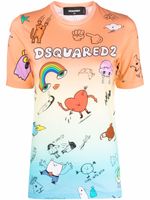 DSQUARED2 t-shirt à imprimé graphique - Orange