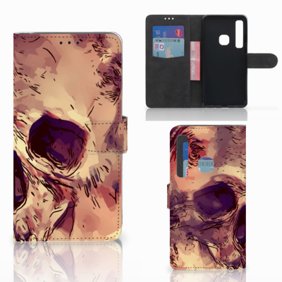 Telefoonhoesje met Naam Samsung Galaxy A9 2018 Skullhead