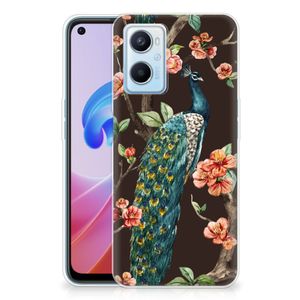 OPPO A96 | OPPO A76 TPU Hoesje Pauw met Bloemen