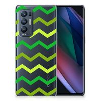 OPPO Find X3 Neo TPU bumper Zigzag Groen - thumbnail