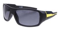 Kost zonnebril unisex zwart/geel (H66)