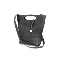 Handgemaakte leren handtas #08 night grey