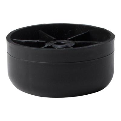 Meubelpoot zwart rond Ø 5 cm en hoogte 2,5 cm van kunststof