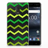 Nokia 6 TPU bumper Zigzag Groen