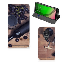 Motorola Moto G7 Play Flip Style Cover Wijn - thumbnail