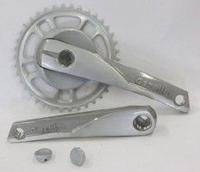 Gazelle Crankset 38t. aluminium staal zilver 371315200 - thumbnail