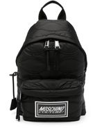 Moschino sac à dos matelassé à patch logo - Noir