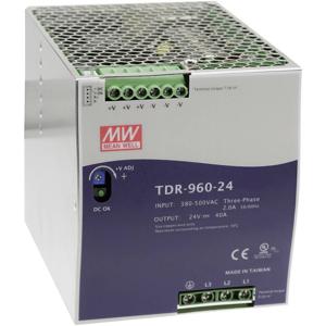 Mean Well TDR-960-48 DIN-rail netvoeding 48 V/DC 20 A 960 W Aantal uitgangen: 1 x Inhoud: 1 stuk(s)