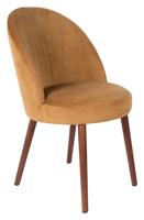 Dutchbone Eetkamerstoel 'Barbara' Velvet, kleur Camel