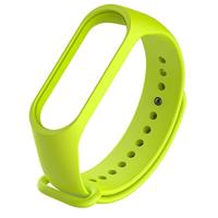 By Qubix - Compatible met Xiaomi Mi band 3/4 / 5/6 / 7 bandje OneColor - Groen - Compatible Xiaomi bandje