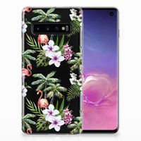 Samsung Galaxy S10 TPU Hoesje Flamingo Palms